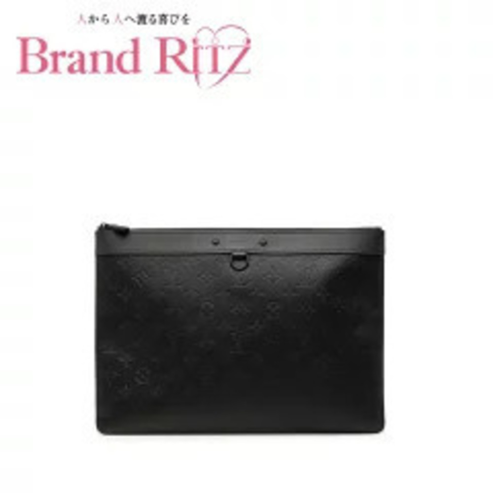 Louis Vuitton Monogram Pochette Discovery Pouch Bag Leather Shoulder Noir Black